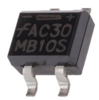 mb10s onsemi Bridge Rectifier, 800mA, 1000V, 4-Pin