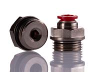 c02250848 Norgren Straight Fitting, G 1/2 Male to Push In 8 mm, Threaded-to-Tube Connection Style