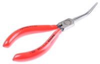 31-21-160 Knipex Long Nose Pliers, 160 mm Overall, Angled Tip, 55mm Jaw