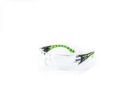 rly00211 Riley STREAM GREEN Anti-Mist UV Safety Glasses, Clear Polycarbonate Lens