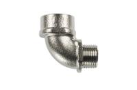 166-50002-a90fm-m20-npb-ml HellermannTyton 90° Elbow, Conduit Fitting, M20, Nickel Plated Brass, Metal