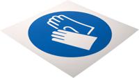 813-4596 RS PRO Plastic Mandatory Hand Protection Sign With Pictogram Only Text
