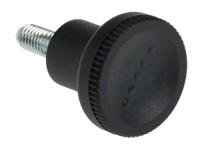 448-8892 RS PRO Black Knurled Clamping Knob, M6, Threaded Stud