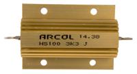 hs100-3k3-j Arcol, 3.3kΩ 100W Wire Wound Chassis Mount Resistor HS100 3K3 J ±5%