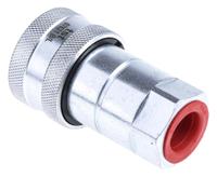 745-4693 RS PRO Steel Female Hydraulic Quick Connect Coupling, BSP 1/2 Female
