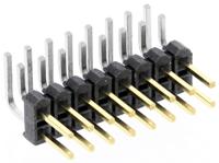 tsw-108-08-l-d-ra Samtec TSW Series Right Angle Through Hole Pin Header, 16 Contact(s), 2.54 mm Pitch, 2 Row, Unshrouded