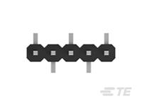 2842102-4 TE Connectivity AMPMODU Series Straight Surface Pin Header, 4 Contact(s), 2 mm Pitch, 1 Row, Unshrouded