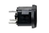 px058063 Bulgin C14 Panel Mount IEC Connector Male, 10A, 250 V