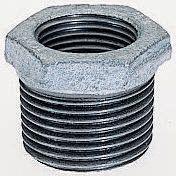 770241131 Georg Fischer Black Malleable Iron Fitting, Straight Reducer Bush, Male BSPT 1-1/4in to Female BSPP 1in
