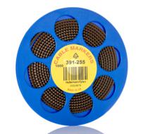 901-10268 HellermannTyton Helagrip Slide On Cable Markers, White on Brown, Pre-printed "1", 1 → 3mm Cable,