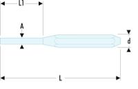 2498 Facom 1-Piece Punch, Drift Punch, 8 mm Shank, 200 mm Overall
