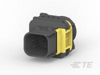 1-1703773-1 TE Connectivity, HDSCS Automotive Connector Socket Black Plug-In 6 Way