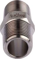 826-7052 RS PRO Stainless Steel Pipe Fitting, Straight Hexagon Nipple Joint, Male R 1/2in x Male R 1/2in
