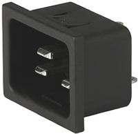 47935000 Schurter C20 Snap-In IEC Connector Male, 20A, 250 V