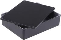 1590bbbk Hammond 1590 Series Black Die Cast Aluminium Enclosure, IP54, Black Lid, 118.5 x 93.5 x 30mm