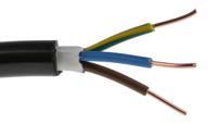 902-8296 RS PRO NYY-J 1.5 mm² 3 Core Power Cable, Black PVC, 50m