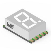 157112s12700 157112S12700 Wurth Elektronik 7-Segment LED Display, CC Super Red 28 mcd RH DP 7.6mm