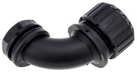 xf20m20c90 Adaptaflex 90° Elbow, Conduit Fitting, 20mm Nominal Size, M20, Nylon 66, Black IP65 rating