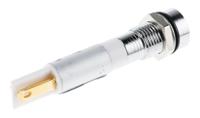 212-036 RS PRO White Panel Mount Indicator, 8mm Mounting Hole Size, Solder Tab Termination, IP67