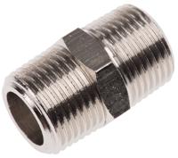 0900-00-17 Legris LF3000 Series Straight Threaded Adaptor, R 3/8 Male to R 3/8 Male, Threaded Connection Style