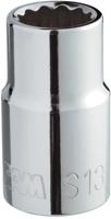 s-118 SAM 1/2 in Drive 1 1/8in Bi-Hexagon, 12 point, 37.9mm, 45 mm Overall Length