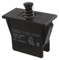 d2d-1101 Omron Door Micro Switch, Plunger, SPST 16 A @ 250 V ac, -25 → +85°C