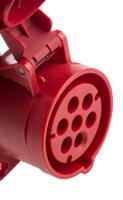 4131667-7 Scame, Optima IP44 Red Panel Mount 6P + E Industrial Power Socket, Rated At 16A, 415 V