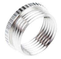 52003800 Lapp Cable Gland Adaptor, PG13 Exterior Thread, PG11 Interior Thread, Nickel Plated Brass, SKINDICHT Series