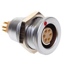 ccb2s106 CAMDENBOSS Circular Connector, 6 Contacts, Panel, M12 Connector, Socket, Female, IP68, CamCirc CCB2 Series
