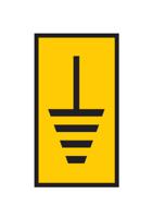 561-02734-wic2-earth-pa66-ye HellermannTyton WIC Snap On Clip On Cable Marker, Yellow, Pre-printed "ERDE", 2.8 → 3.8mm Cable, for Cables and