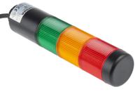 69821075 Werma Kompakt Series Red/Green/Yellow Signal Tower, 3 Lights, 24 V, Base Mount