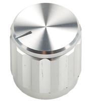 498-889 RS PRO 15mm Silver Potentiometer Knob for 6.4mm Shaft Splined
