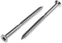 483-3214 RS PRO Pozidriv Countersunk Stainless Steel Wood Screw, A2 304, 5mm Thread, 65mm Length