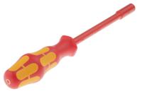 05005305001 Wera Hexagon Nut Driver, 6 mm Tip, VDE/1000V, 125 mm Blade, 223 mm Overall