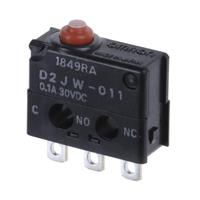 d2jw-011 Omron Pin Plunger Micro Switch, Solder Terminal, 100 mA @ 30 V dc, SPDT, IP67