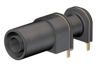 669040-21 Staubli Black Female Banana Socket, 4 mm Connector, Solder Termination, 24A, 1000V, Gold Plating