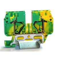 262-4166 RS PRO 1-Way DIN Rail Earth Terminal Block, 10mm², 22 → 8 AWG Wire, Spring, PA 66 Housing