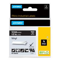 1805435 Dymo White on Black Label Printer Tape, 5.5 m Length, 12 mm Width