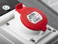 6323217-r Scame, DOMINO IP44 Red Wall Mount 3P + N + E RCD Industrial Power Connector Socket, Rated At 32A, 415 V