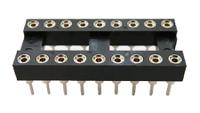 183-1567 RS PRO 2.54mm Pitch 18 Way, Through Hole Turned Pin IC Dip Socket, 3A