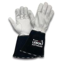 softwelder10 Lebon Protection Black, White Para Aramid, Leather Welding Gloves Good Dexterity, Tear Resistant, Cut Resistant,
