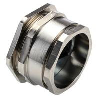 52107380-52103070 Lapp SKINDICHT Series Metallic Nickel Plated Brass Cable Gland, M63 Thread, 5mm min., 12mm max., IP54