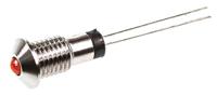 570-305-04 Marl Red Panel Mount Indicator, 2.8V, 6mm Mounting Hole Size, Lead Pin Termination