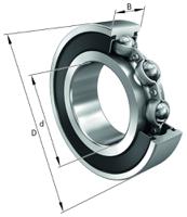 s6301-2rsr-fd FAG S6301-2RSR-FD 1 Row Deep Groove Ball Bearing - 12 mm ID, 37 mm OD