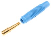 931804702 Hirschmann Test & Measurement Blue Female Banana Socket, 4 mm Connector, Solder Termination, 16A, 30 V ac, 60V dc, Gold