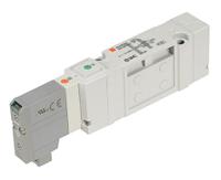 sv3300-5fu SMC 5/3 Pneumatic Solenoid Valve - Solenoid/Pilot/Spring SV3000 Series 24V dc