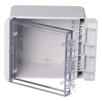 96023235-b-141309-pc-v0-g-7035 Bopla Bocube Series Light Grey Polycarbonate V0 Enclosure, IP66, IP68, IK07, Transparent Lid, 151 x 125 x 90mm