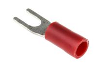 208-2515 RS PRO Insulated Crimp Spade Connector, 0.5mm² to 1.5mm², 22AWG to 16AWG, M3 Stud Size Vinyl, Red