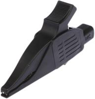 669575-21 Staubli Crocodile Clip 4 mm Connection, Brass Contact, 32A, Black