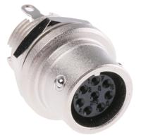 mxr-8ra-8s71 Hirose Circular Connector, 8 Contacts, Panel, Miniature Connector, Socket, Female, MXR Series